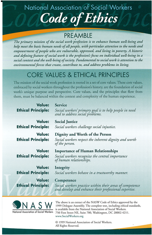 Ethics And Morals Of Social Work Practice